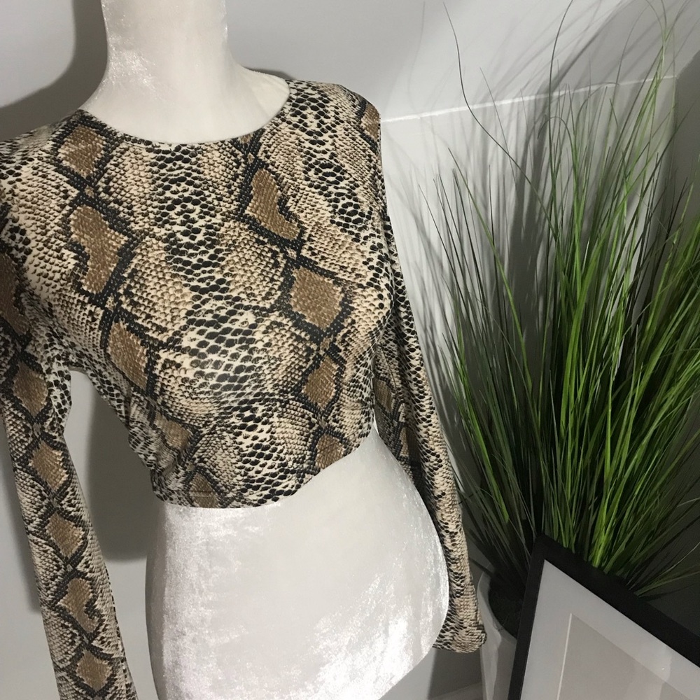 Windsor Snake Skin Crop Top